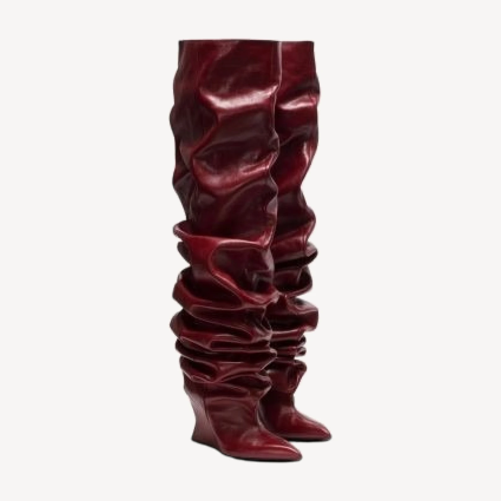 Balmain Women's Wedge Thigh-High Boots