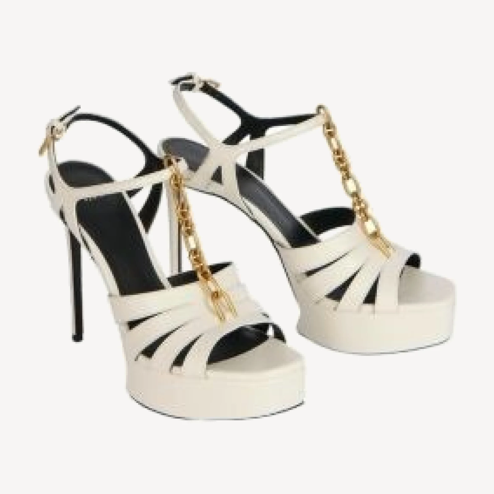 Balmain Women's Sync Platform Sandals in Smooth Leather
