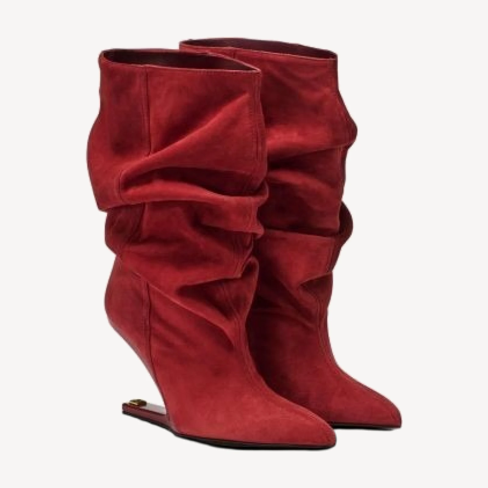 Balmain Women's "No Wedge" Suede Ankle Boots