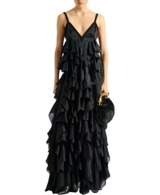 Balmain Satin Top with Thin Straps