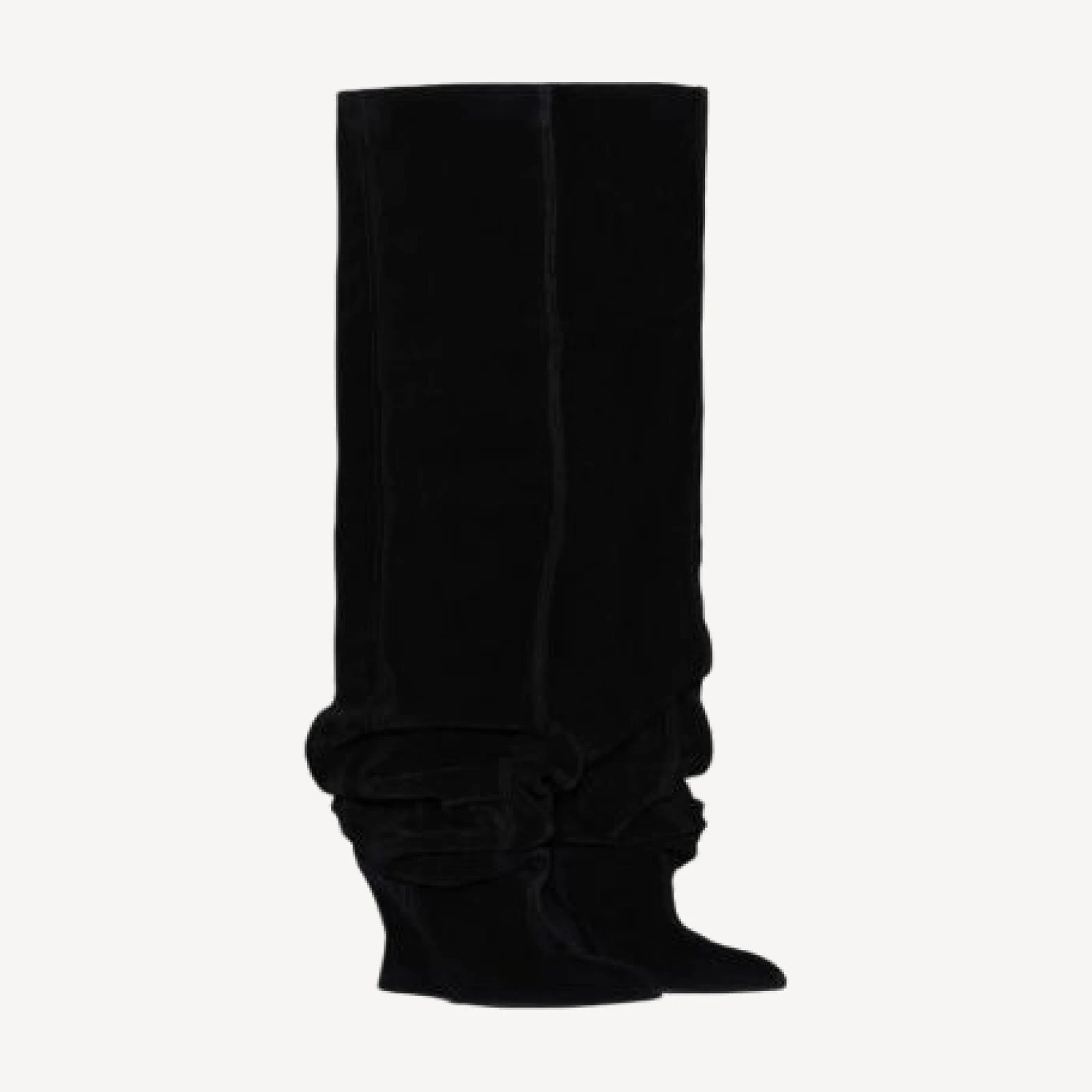 Balmain Women's Suede Leather Wedge Thigh-High Boots