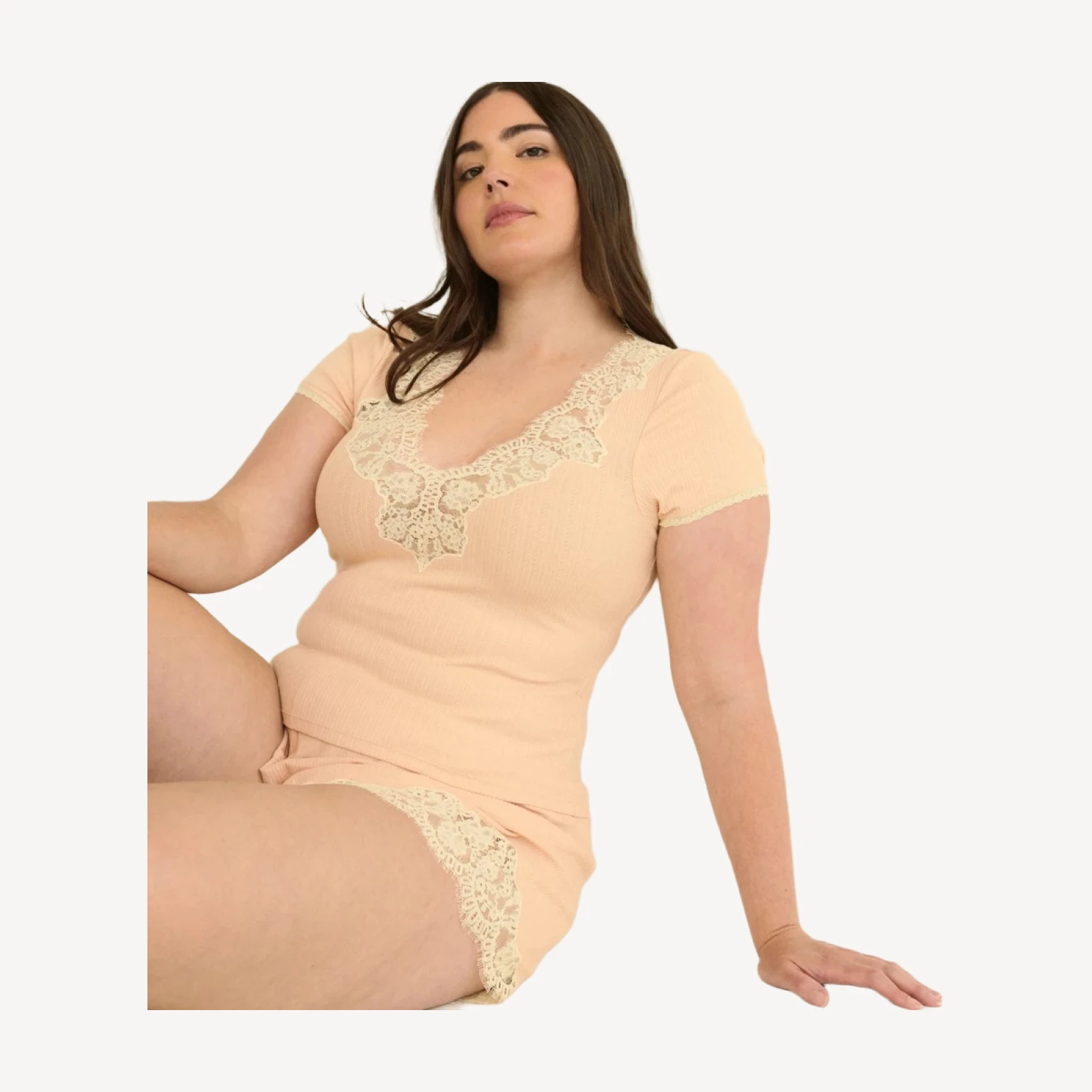 NALIA TEE -- LIGHT PEACH SORBET