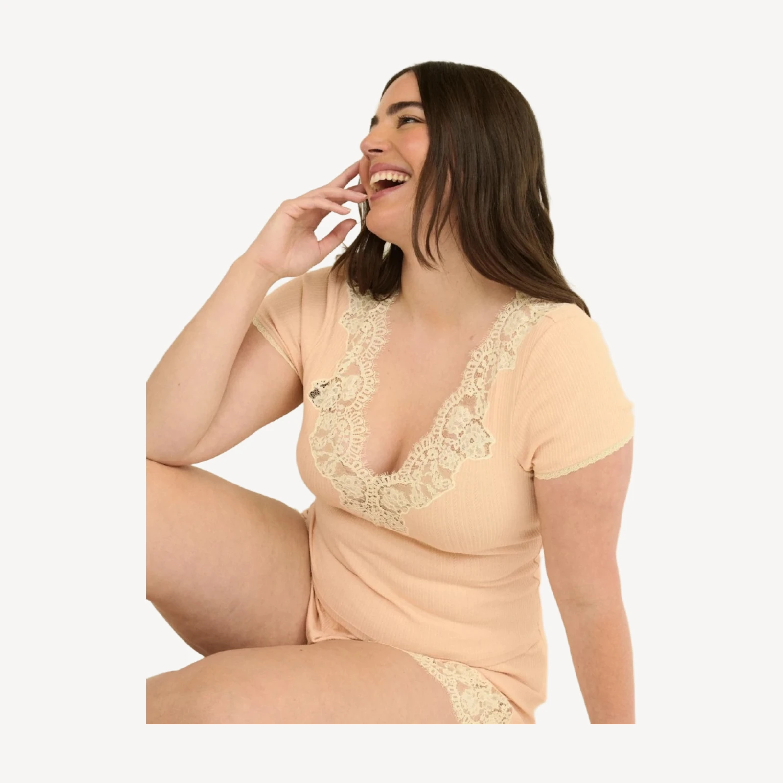 NALIA TEE -- LIGHT PEACH SORBET