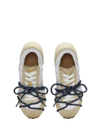 Balmain Women's Racer 45 Trainers in Nylon and Suede