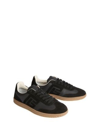 Balmain Swan Suede and Smooth Leather Trainers