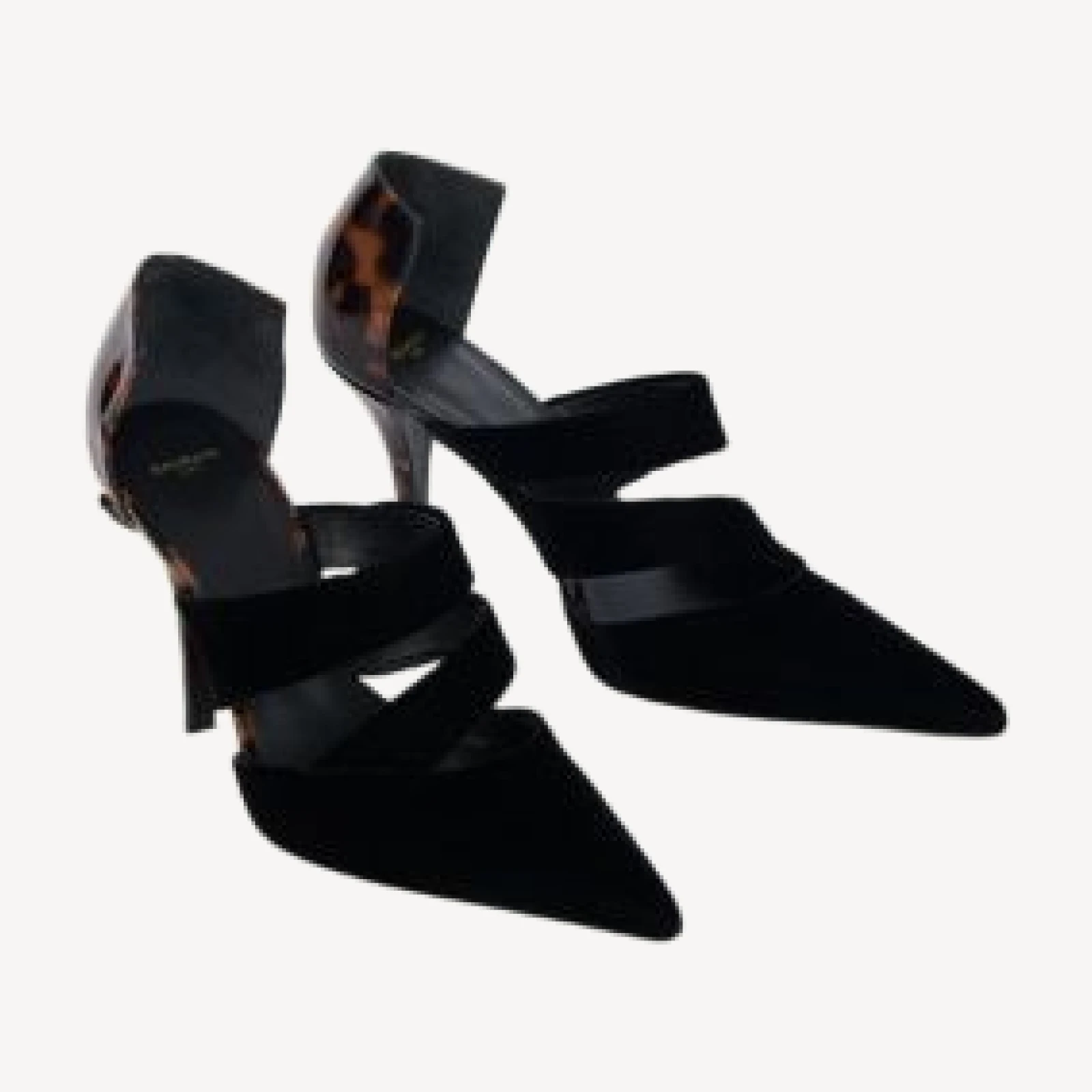 Balmain Women's Velvet and Printed Patent Leather Courts