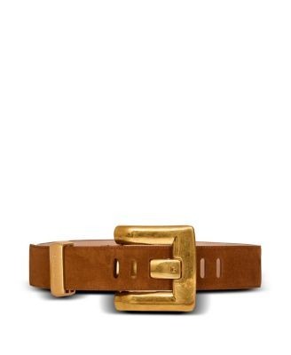 Balmain Anthem Suede Leather Belt
