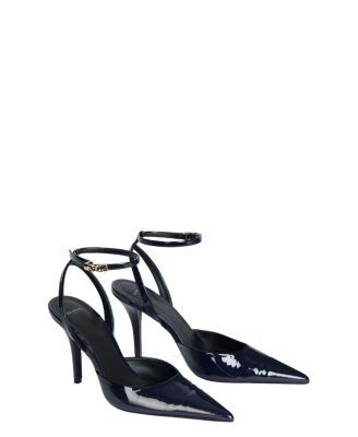 Balmain Women's Patent Leather Strappy Courts
