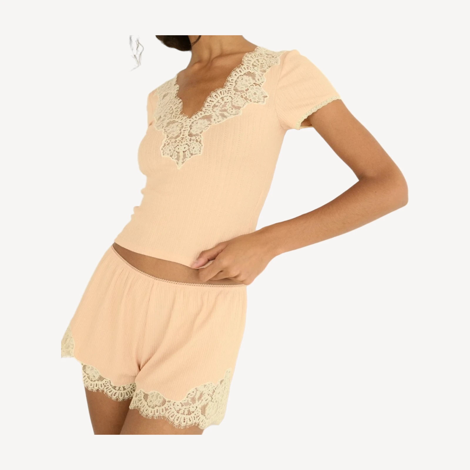 ORNA SHORT -- LIGHT PEACH SORBET