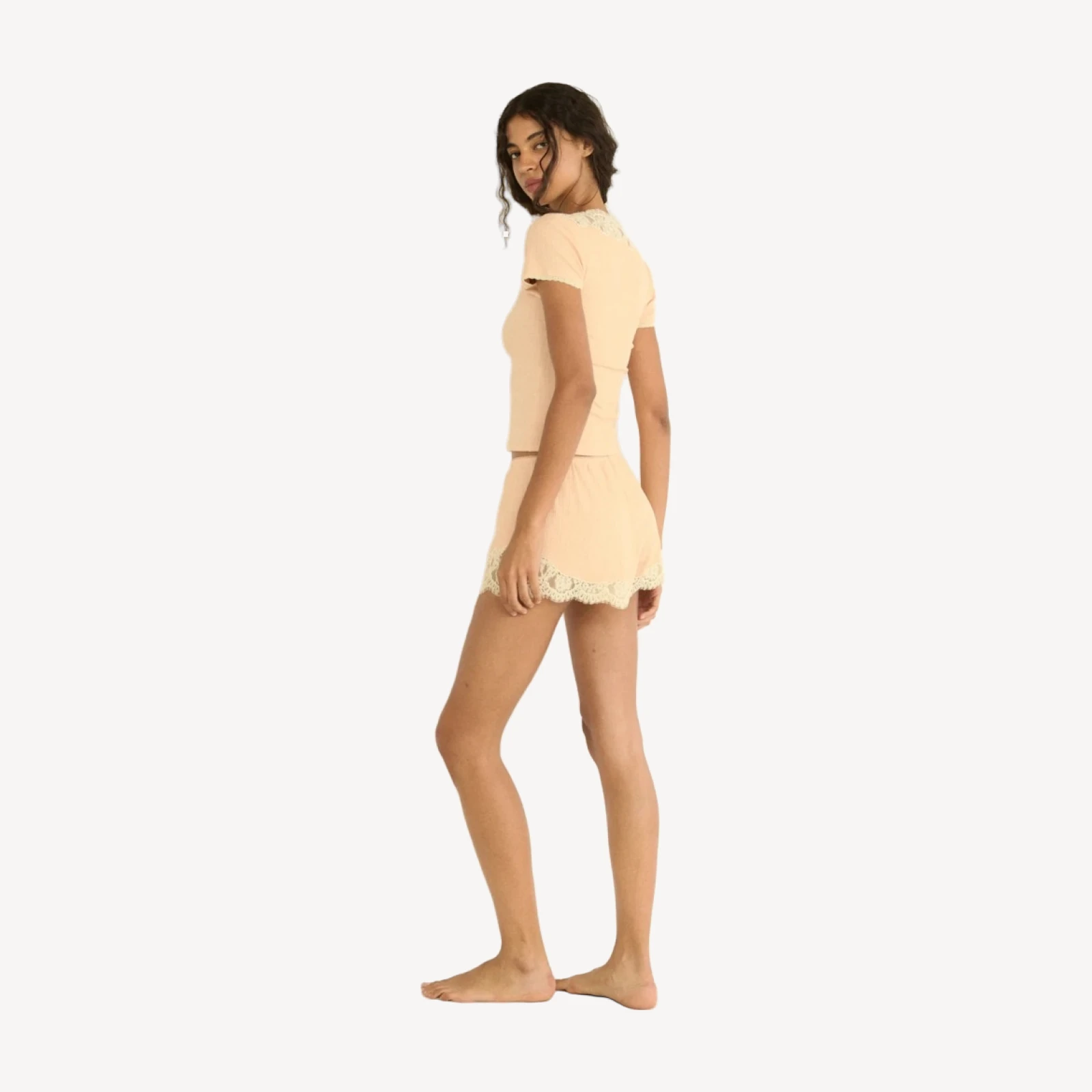ORNA SHORT -- LIGHT PEACH SORBET