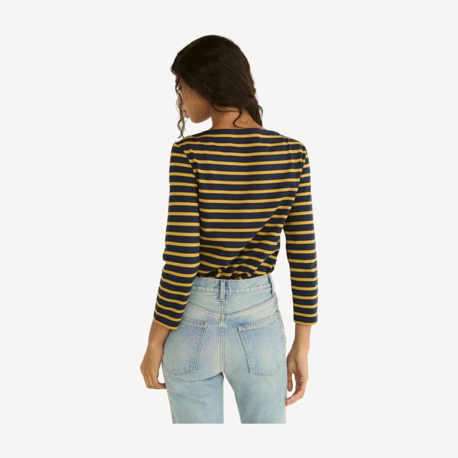 DONNIE TEE -- NAVY BRETON STRIPE