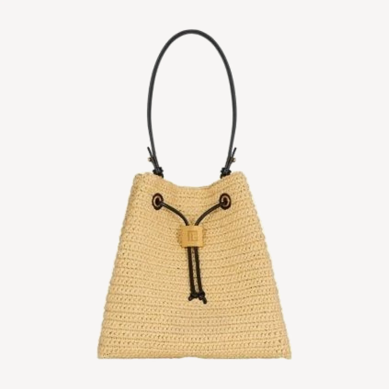 Balmain Pulse Crochet and Leather Backpack