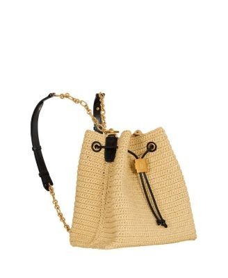 Balmain Pulse Crochet and Leather Backpack