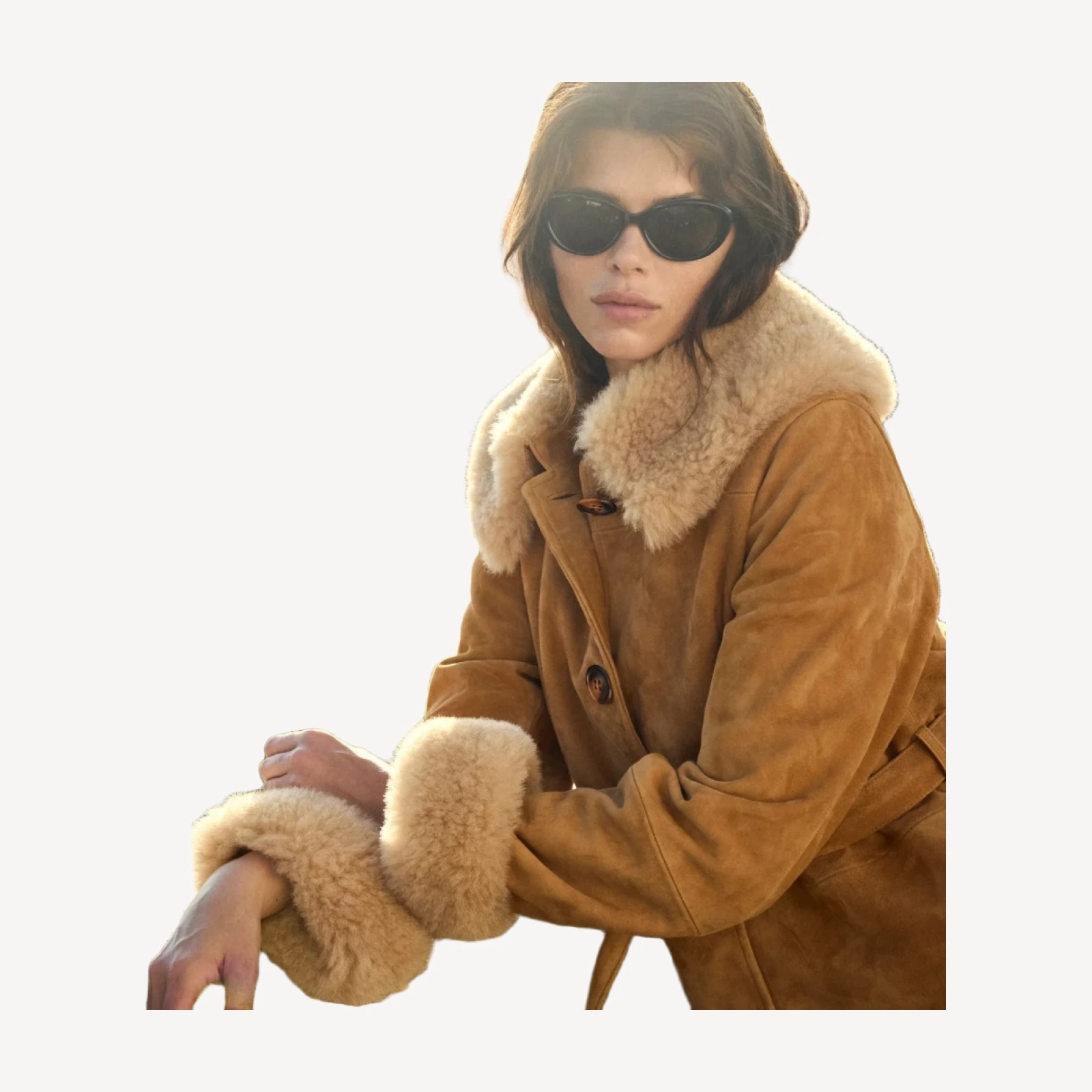 YENZA SUEDE COAT -- WILD CHICORY