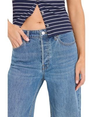 Good American Vintage High Rise Wide Leg Jeans in Indigo1237