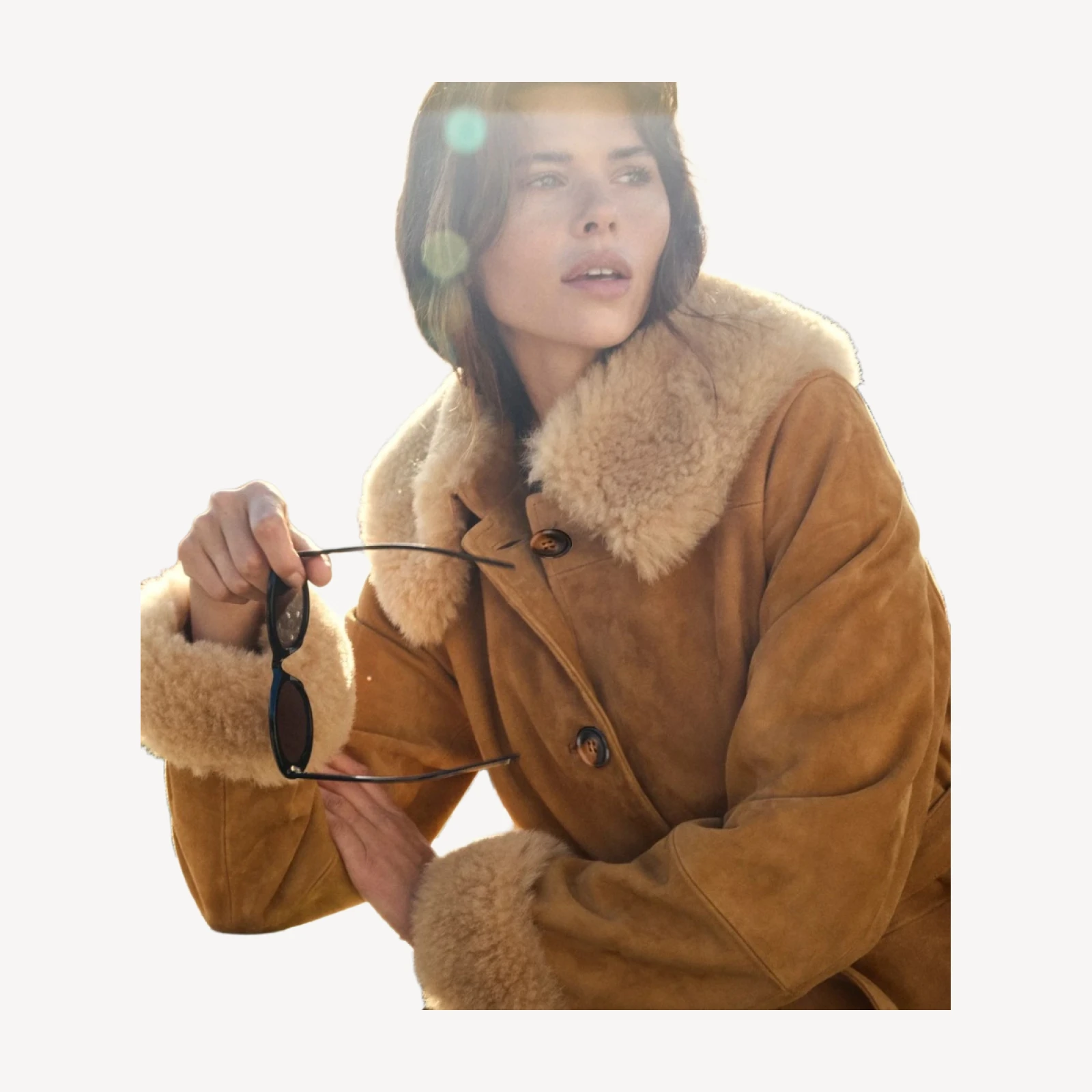 YENZA SUEDE COAT -- WILD CHICORY