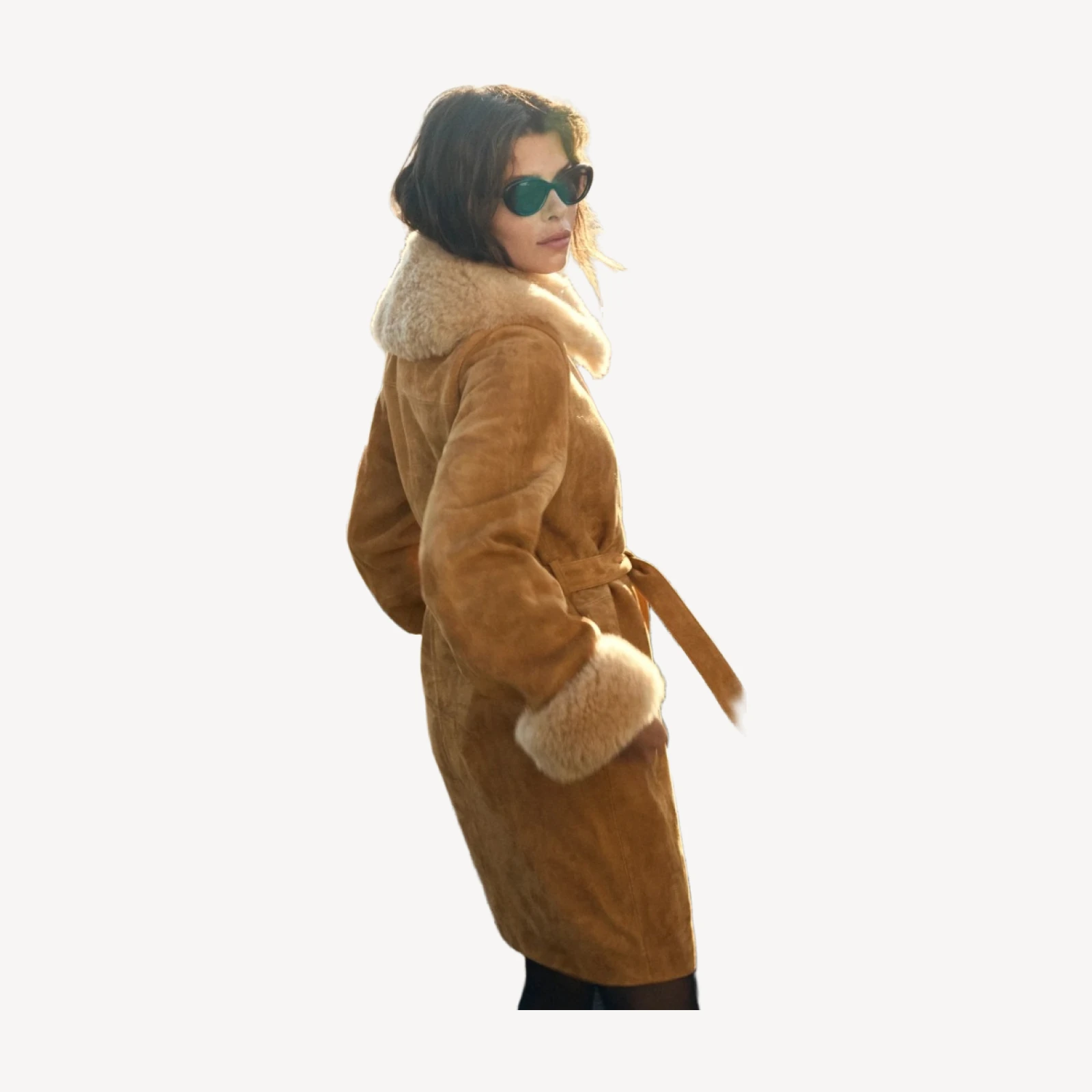 YENZA SUEDE COAT -- WILD CHICORY