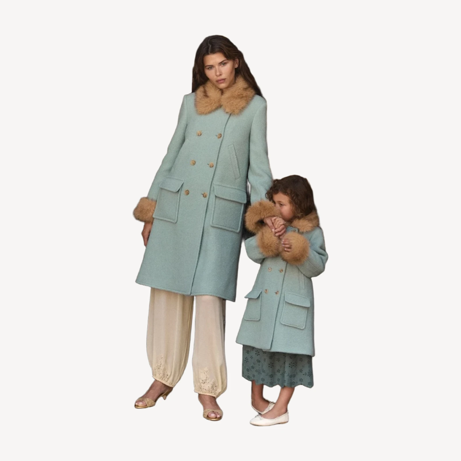 DENEUVE COAT -- BRIGHTON FOG