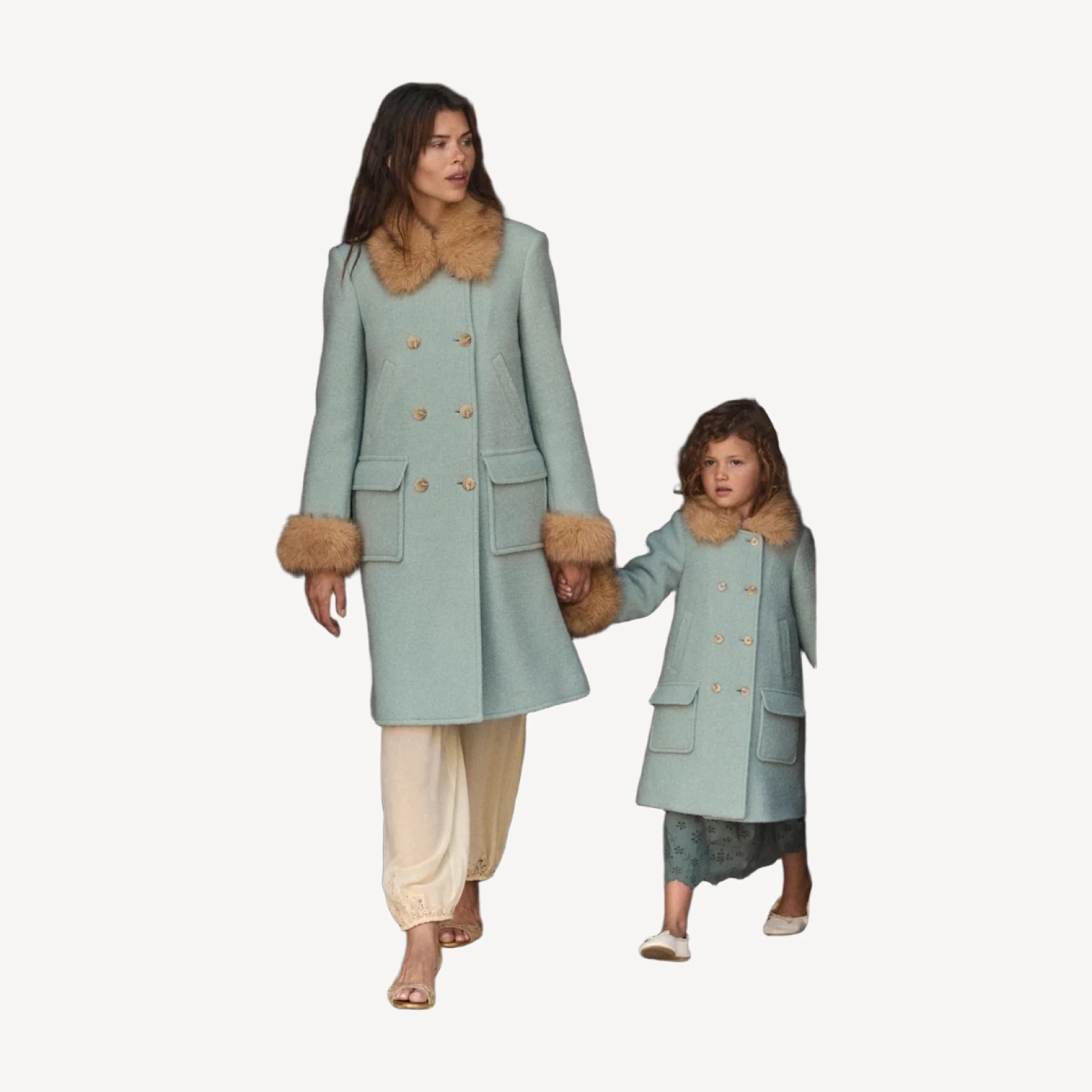 DENEUVE COAT -- BRIGHTON FOG