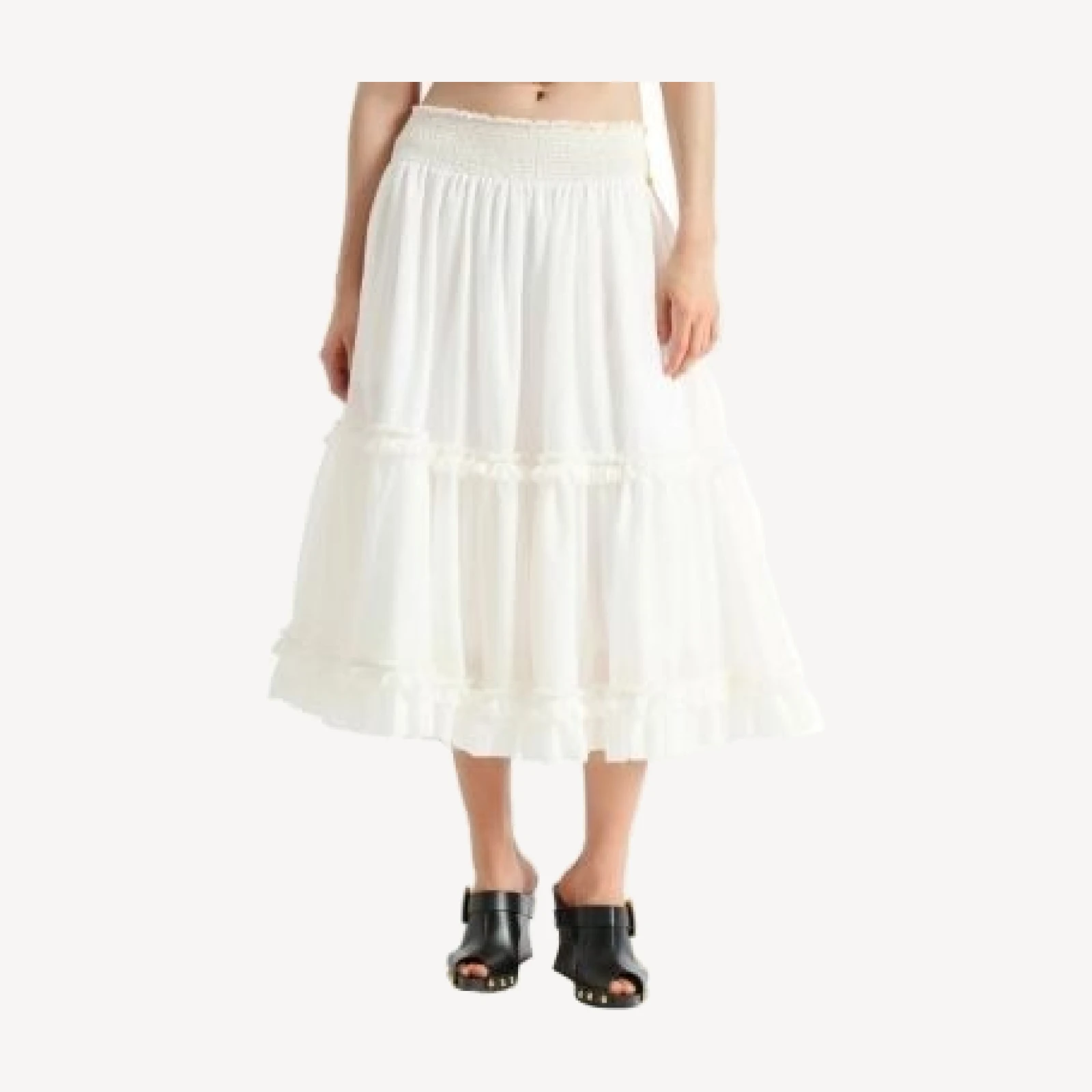 Balmain Long Gathered Skirt