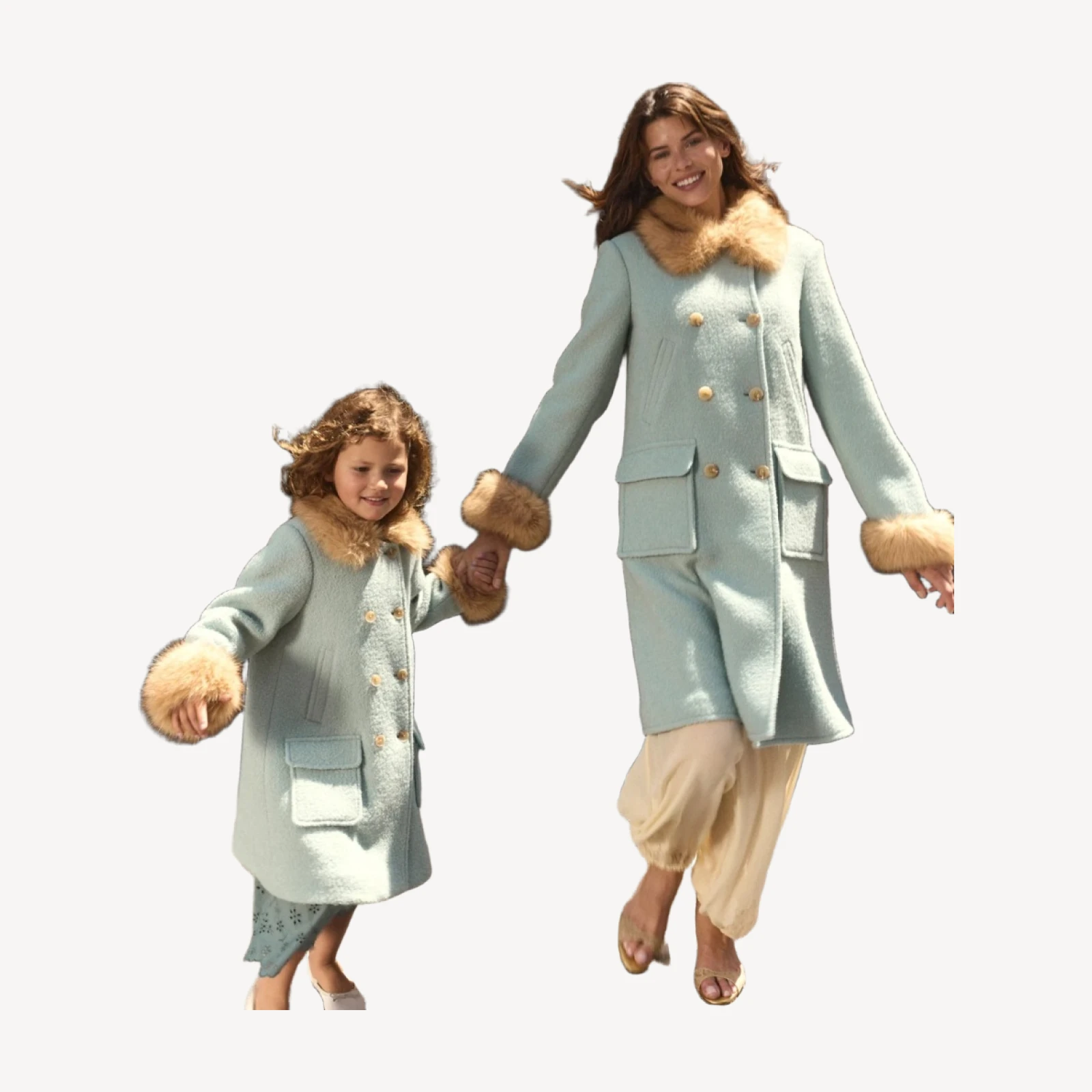 DENEUVE COAT -- BRIGHTON FOG