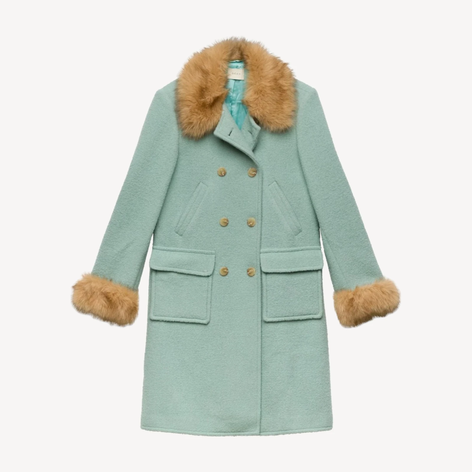 DENEUVE COAT -- BRIGHTON FOG