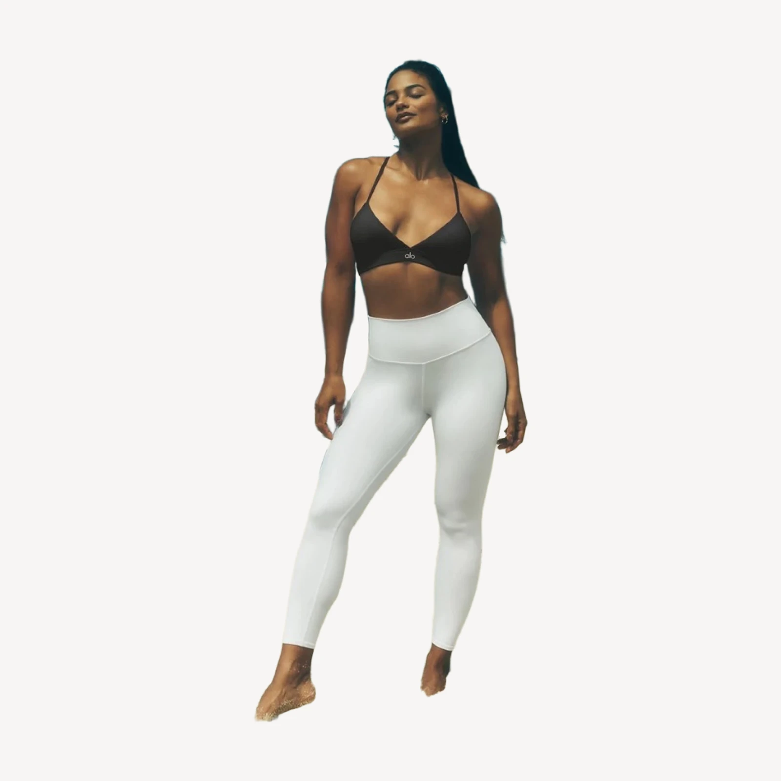 7/8 High-Waist Airbrush Legging - White