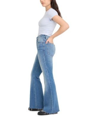 Good American Good Petite Mid Rise Flare Jeans in Indigo 1211