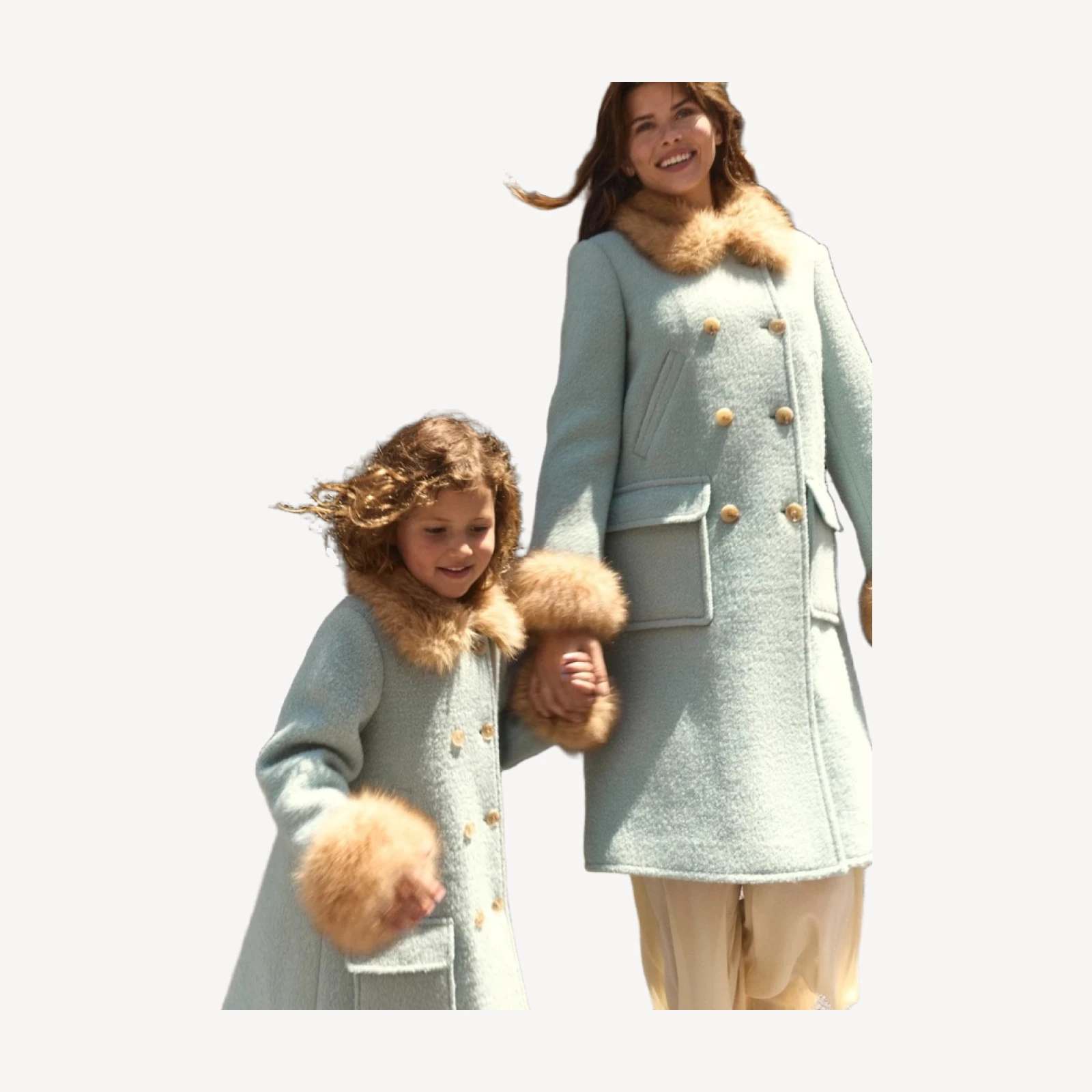 LITTLE DENEUVE COAT -- BRIGHTON FOG