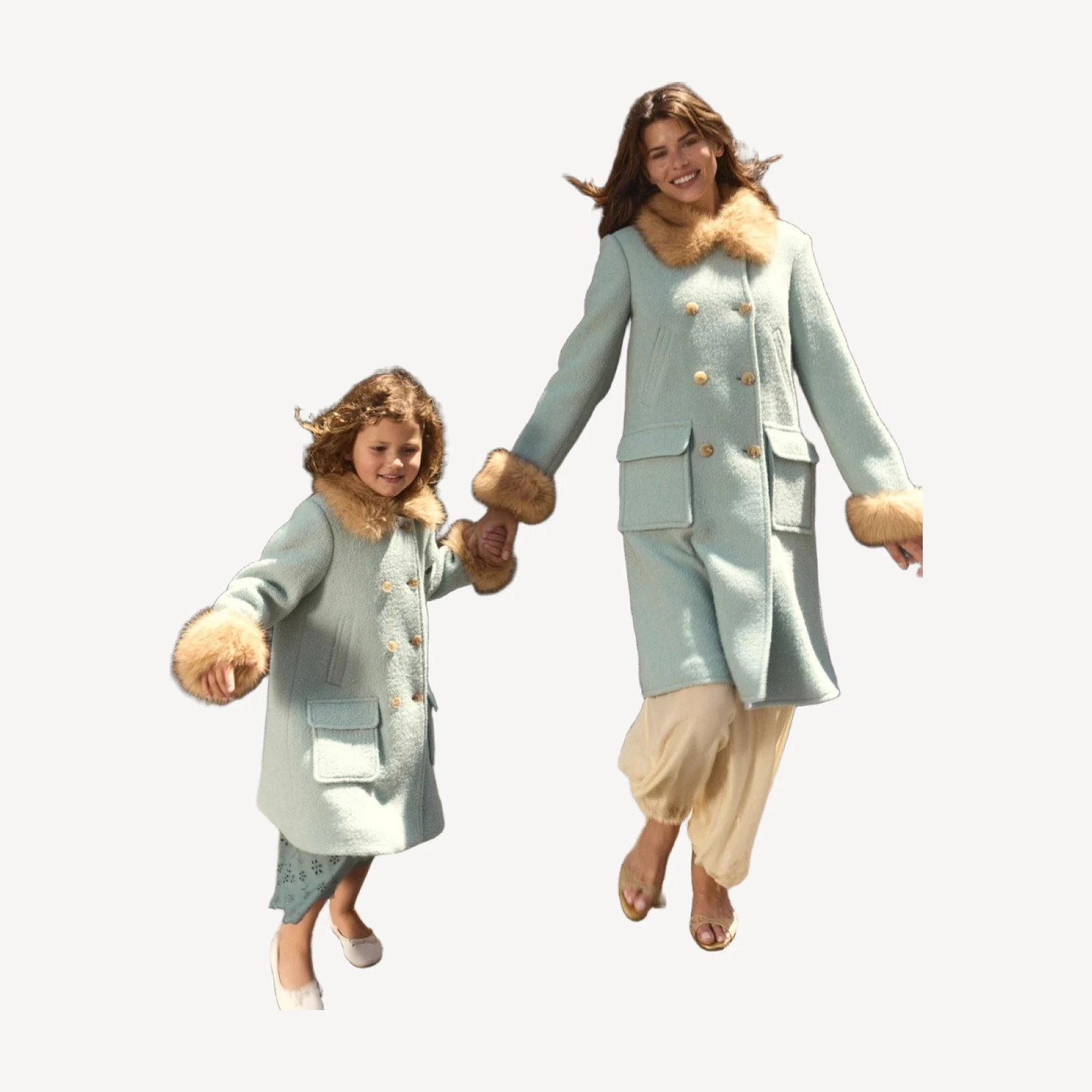LITTLE DENEUVE COAT -- BRIGHTON FOG