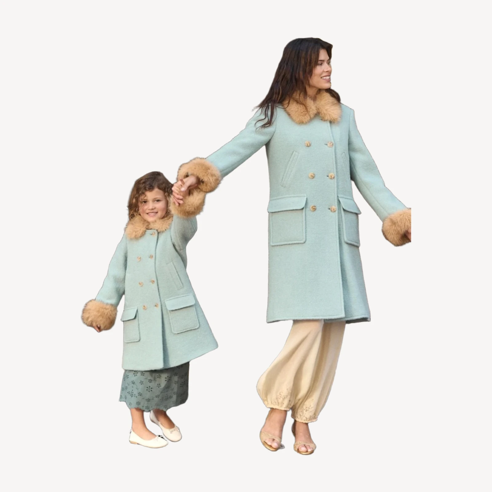 LITTLE DENEUVE COAT -- BRIGHTON FOG