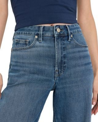 Good American Good Waist High Rise Palazzo Ankle Jeans in Indigo1281