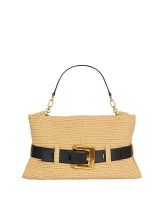 Balmain Medium Anthem Bag in Smooth Leather and Crochet