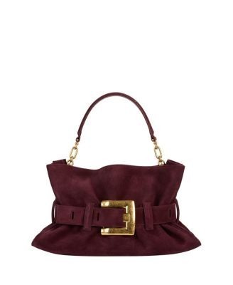 Balmain Medium Anthem Suede Leather Bag