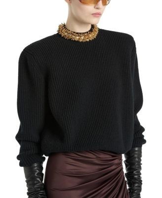 Balmain Cashmere Jumper with Removable Embroidered Trim
