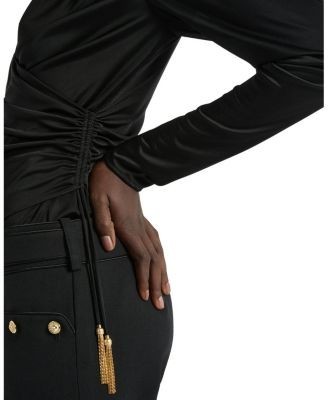 Balmain Draped Flowing Jersey Top