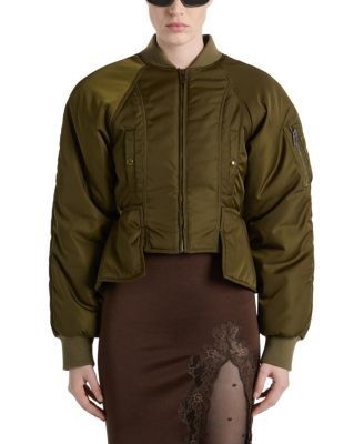 Balmain Nylon Peplum Jacket
