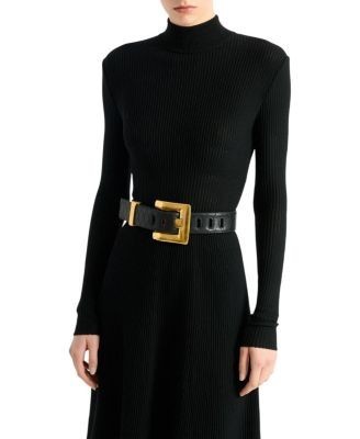 Balmain Anthem Smooth Leather Belt