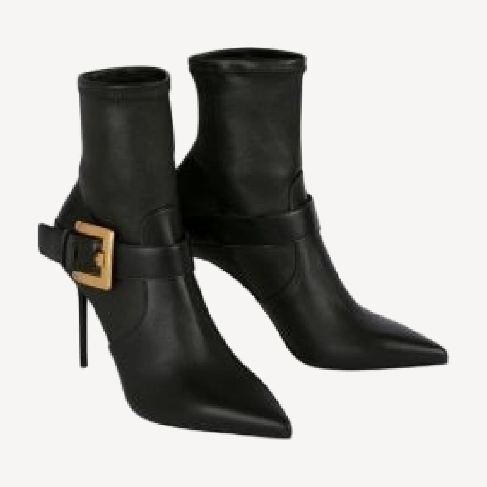 Balmain Women's Anthem Stretch Leather Ankle Boots
