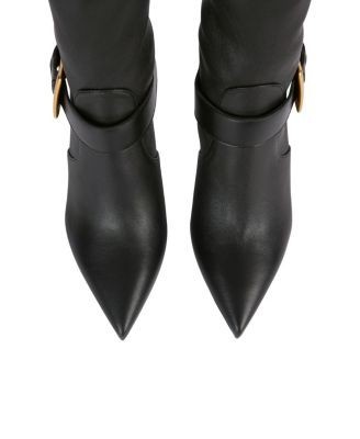 Balmain Women's Anthem Stretch Leather Ankle Boots