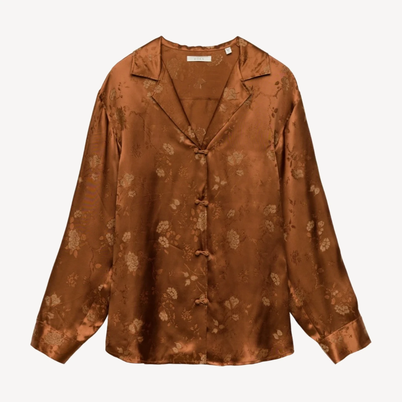 MAURISE TOP -- SPICED PECAN TAPPEZZERIA JACQUARD