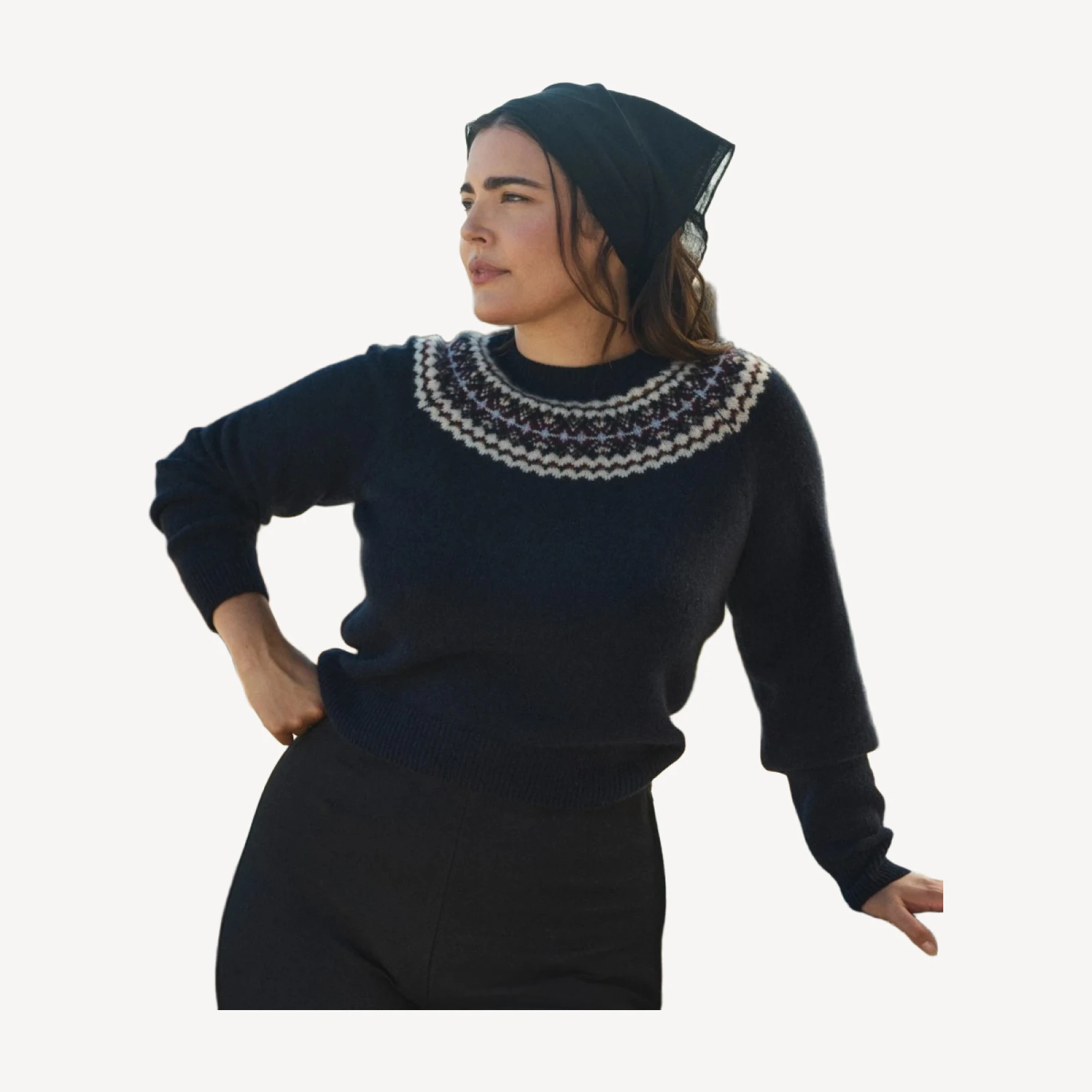BONIFACE CASHMERE SWEATER -- NAVY