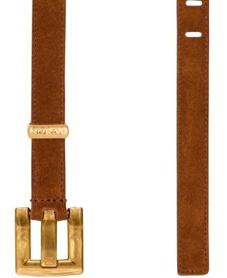 Balmain Anthem Suede Leather Belt