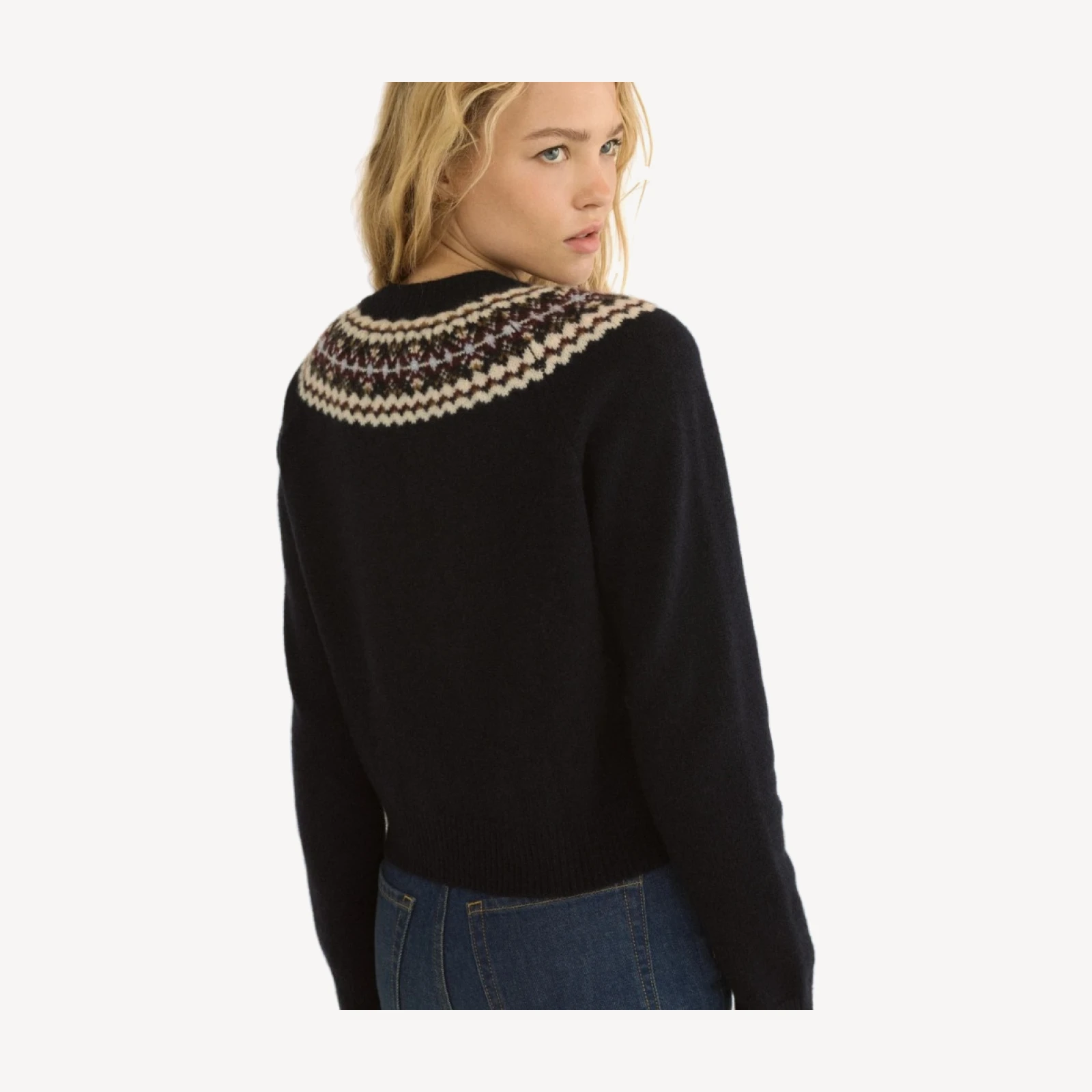 BONIFACE CASHMERE SWEATER -- NAVY