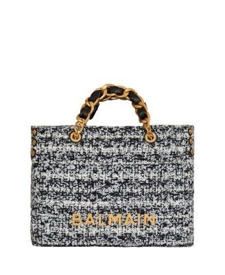 Balmain 1945 Soft Tweed Tote Bag