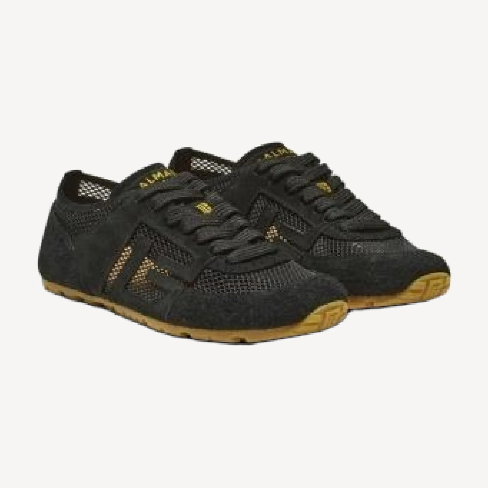 Balmain Women's Racer 45 Trainers in Calfskin, Suede and Nylon