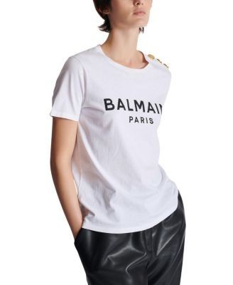 Balmain T-Shirt with Balmain Paris Print