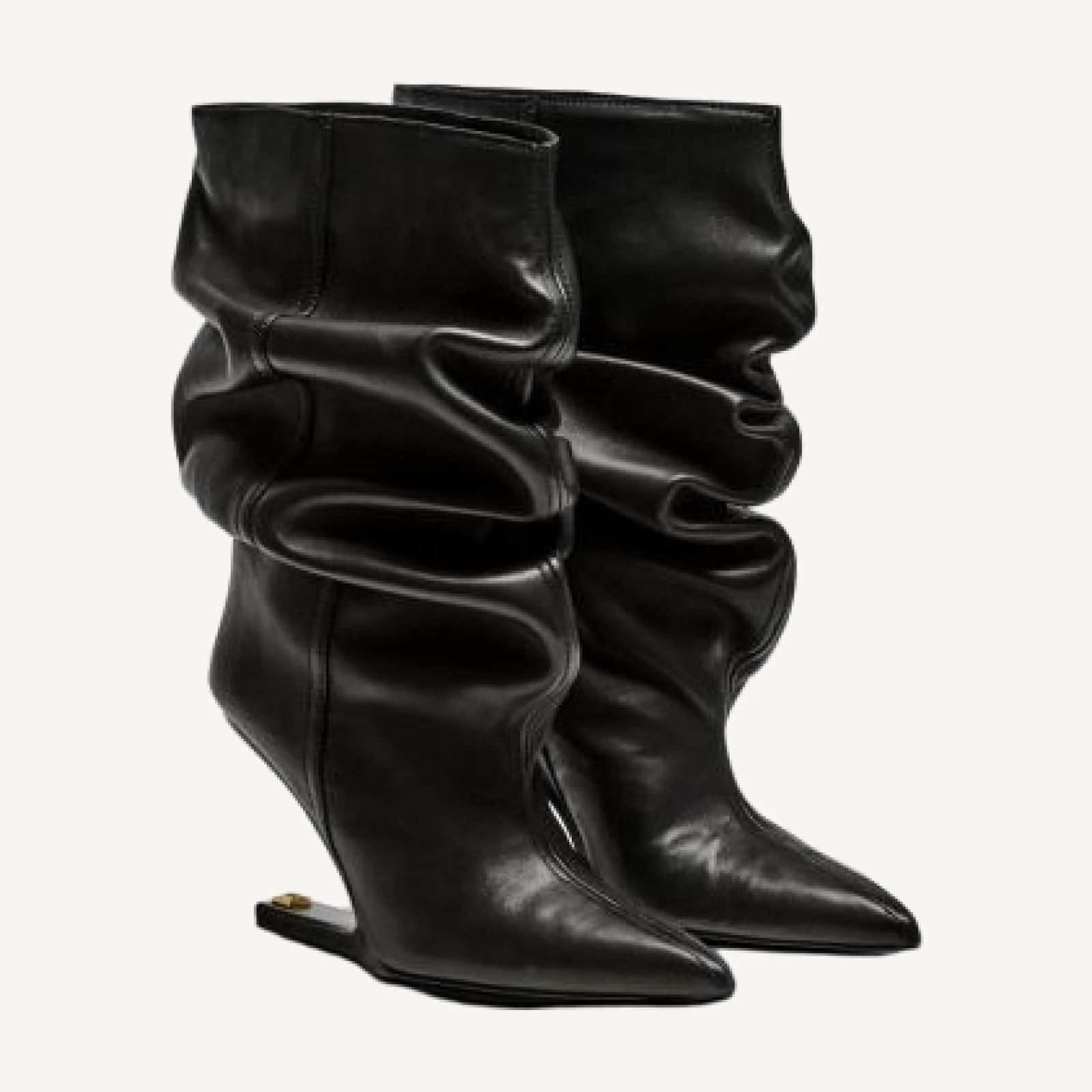 Balmain Women's "No Wedge" Smooth Leather Ankle Boots