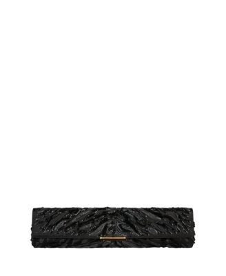 Balmain Long Clutch Bag in Embroidered Satin