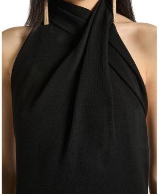 Balmain Flowing Jersey Open-Back Dress